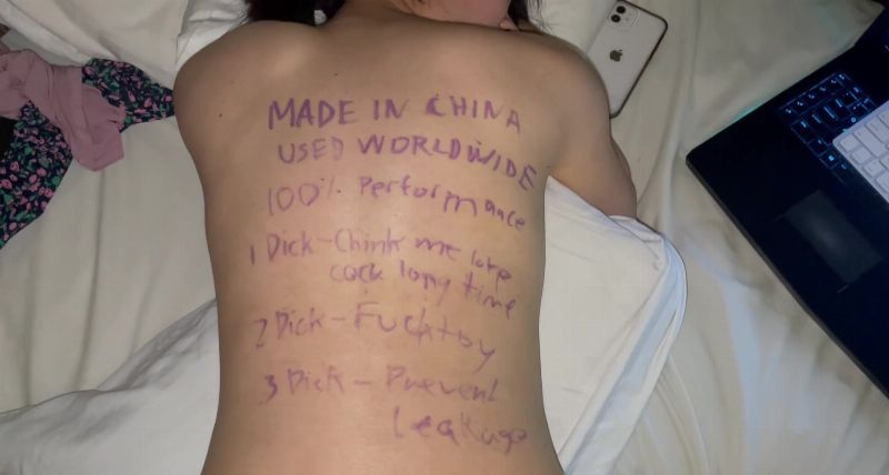 Asian wife body writing
