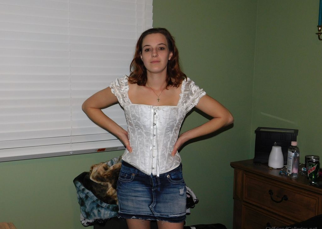 Polka dot panties upskirt