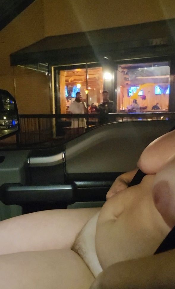 PublicNudeWife Naked in the Car