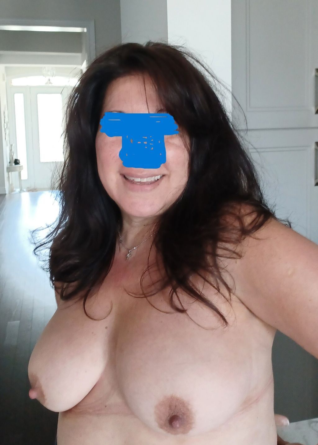 My wife showing more