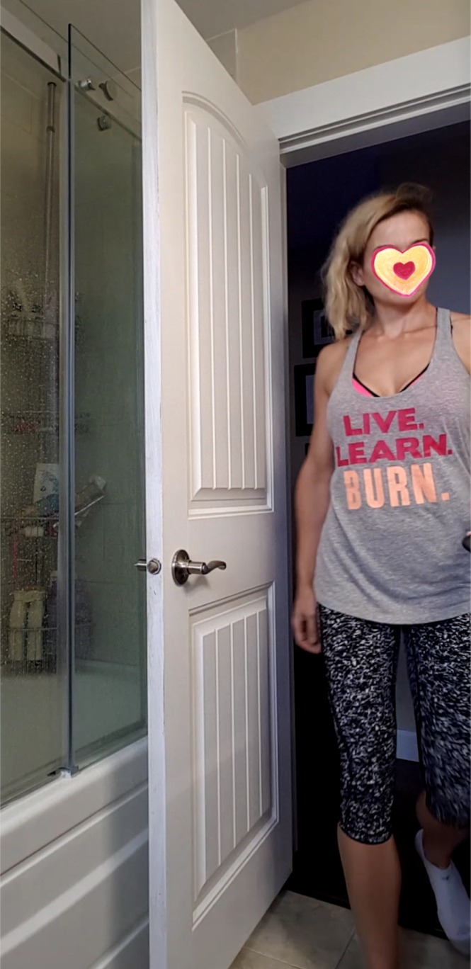 Silicone tit shower time